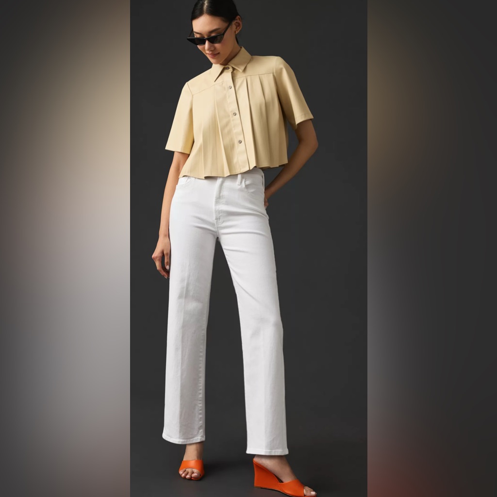 Mother Rambler White Ankle Jeans With Tags Size 33/Us16